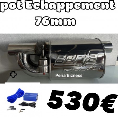 76 - Pot échappement Borla clapet pneumatique + boîtier gestion