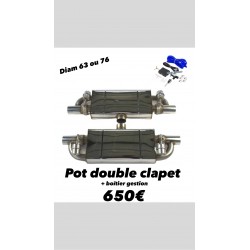 pot double clapet 63 ou 76 mm + télécommande