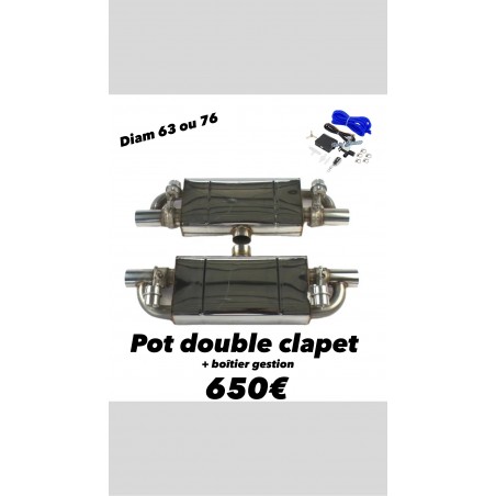 pot double clapet 63 ou 76 mm + télécommande