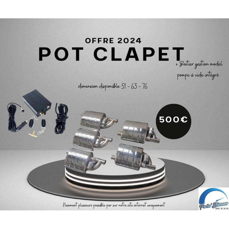 Offre 2024 pot clapet + boitier pompe à vide intégré