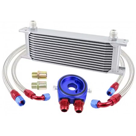 Kit radiateur huile 13 rangés + tuyaux