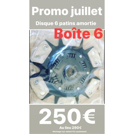 Promo juillet Disque 6 patins amortie boite 6 tdi