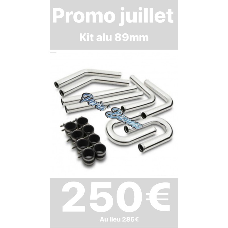 Promo juillet Kit aluminium 89mm 3.5’ admission circuit échangeur