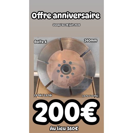 Promo Disque 6 patins boîte 6 ceramique tdi tsi tfsi 240mm