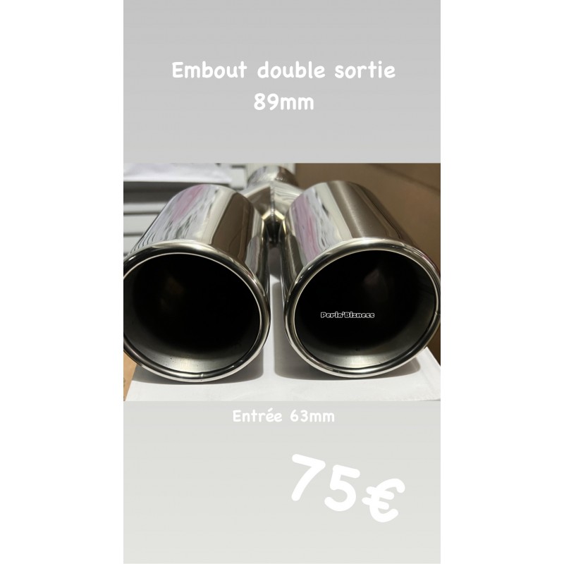 Embout double sortie 89mm